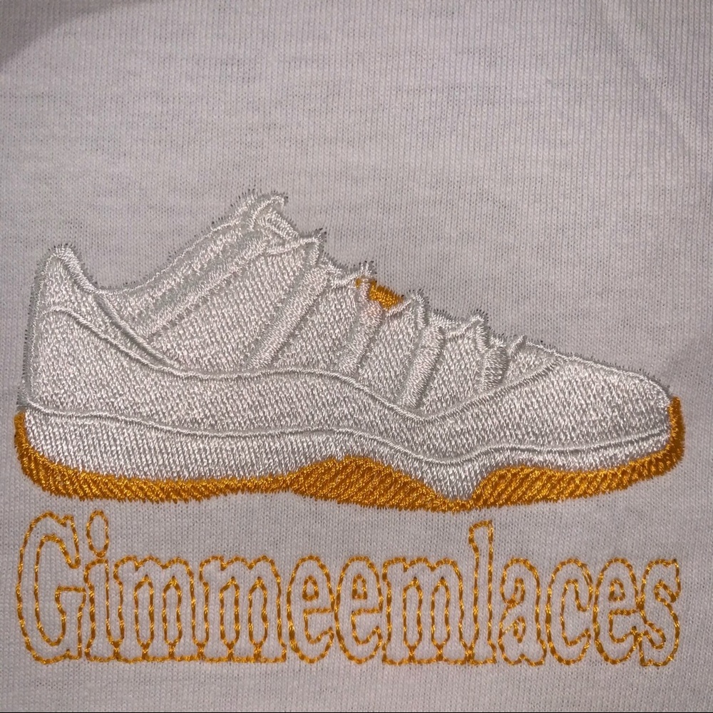 11 Lows “Sneaker Tees embroidered by Gimmeemlaces”